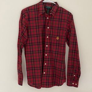 Classic Ralph Lauren Plaid Button Up Size Medium